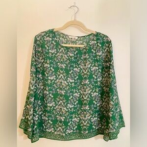 Max Studio Green Boxy Blouse